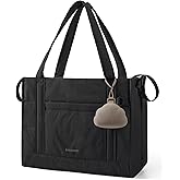 BAGSMART Diaper Bag Tote Puffer, Hospital Bag for Labor Delivery with Pacifier Case, Lightweight Baby Bag for Travel, Work | Multifunctional, Insulated Pockets, Water Resistance