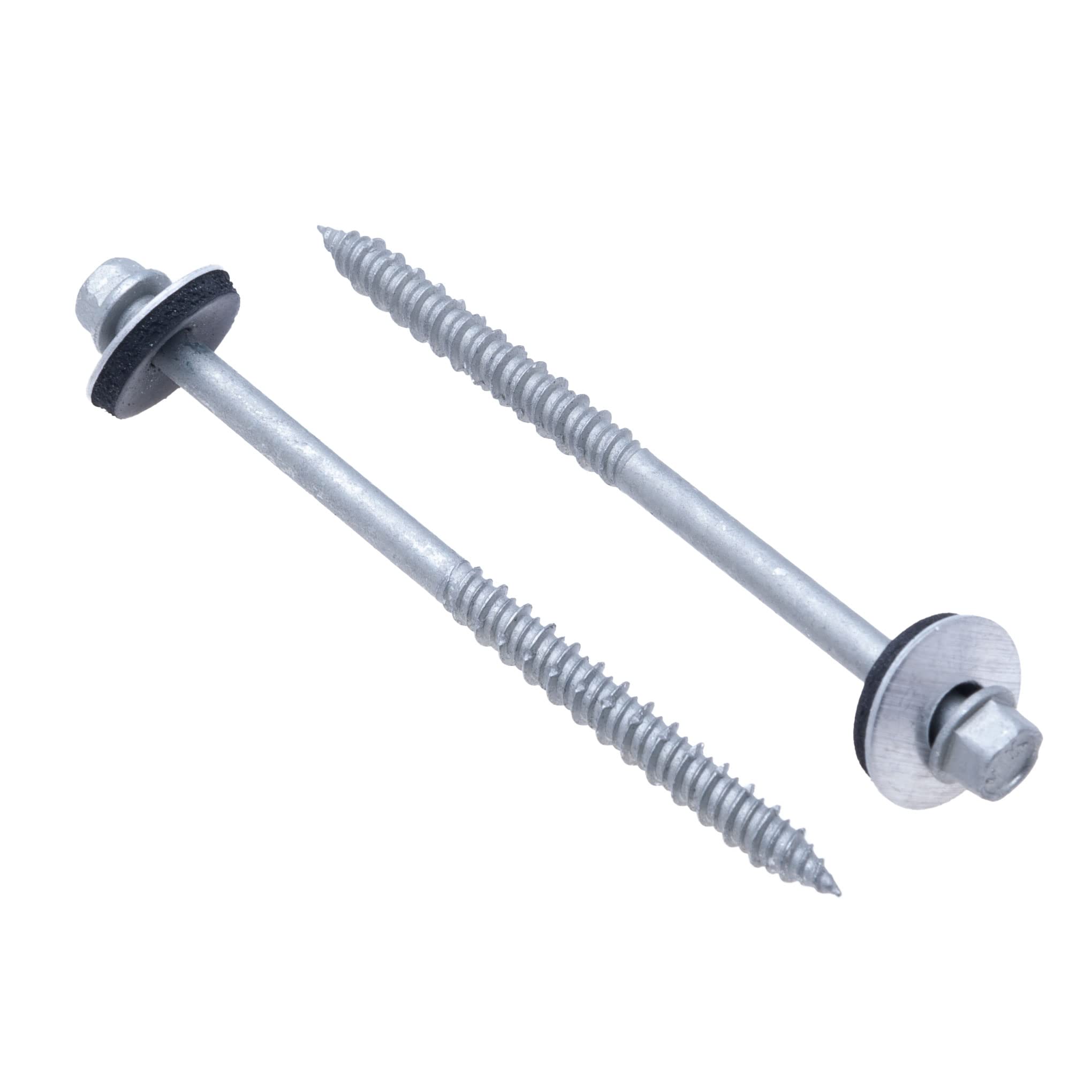 135 mm Self-tapping Screw for Timber and Concrete with Washer Aluminium/EPDM has SW Hex Head Carbon Steel in Ceramic Coating Fastening Screws for Fixing Wall Sandwich Panels Pack of 25 pcs