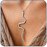 cotwdi Snake Necklace for Women Snake Jewelry Gothic Serpent Halloween Necklace Punk Goth Snakes Accessories Grunge Halloween Jewelry
