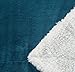 Northpoint Cashmere Velvet Reverse to Cloud Sherpa Throw, Teal