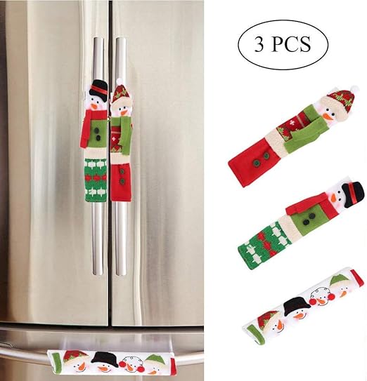 Amazon Com Xmas Refrigerator Door Handle Cover Set Of 3 3d