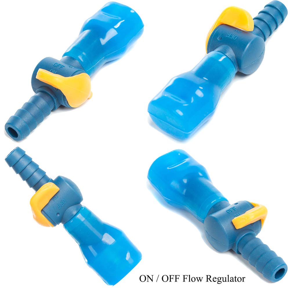 J.CARP Hydration Accessories Kit (7 in 1), Including 4PCS Bite Valve Replacement Mouthpieces, 2PCS Shutoff Valves, and 1PC O-Rings for Water Backpack Bladder Reservoir, Compatible with Most Brands