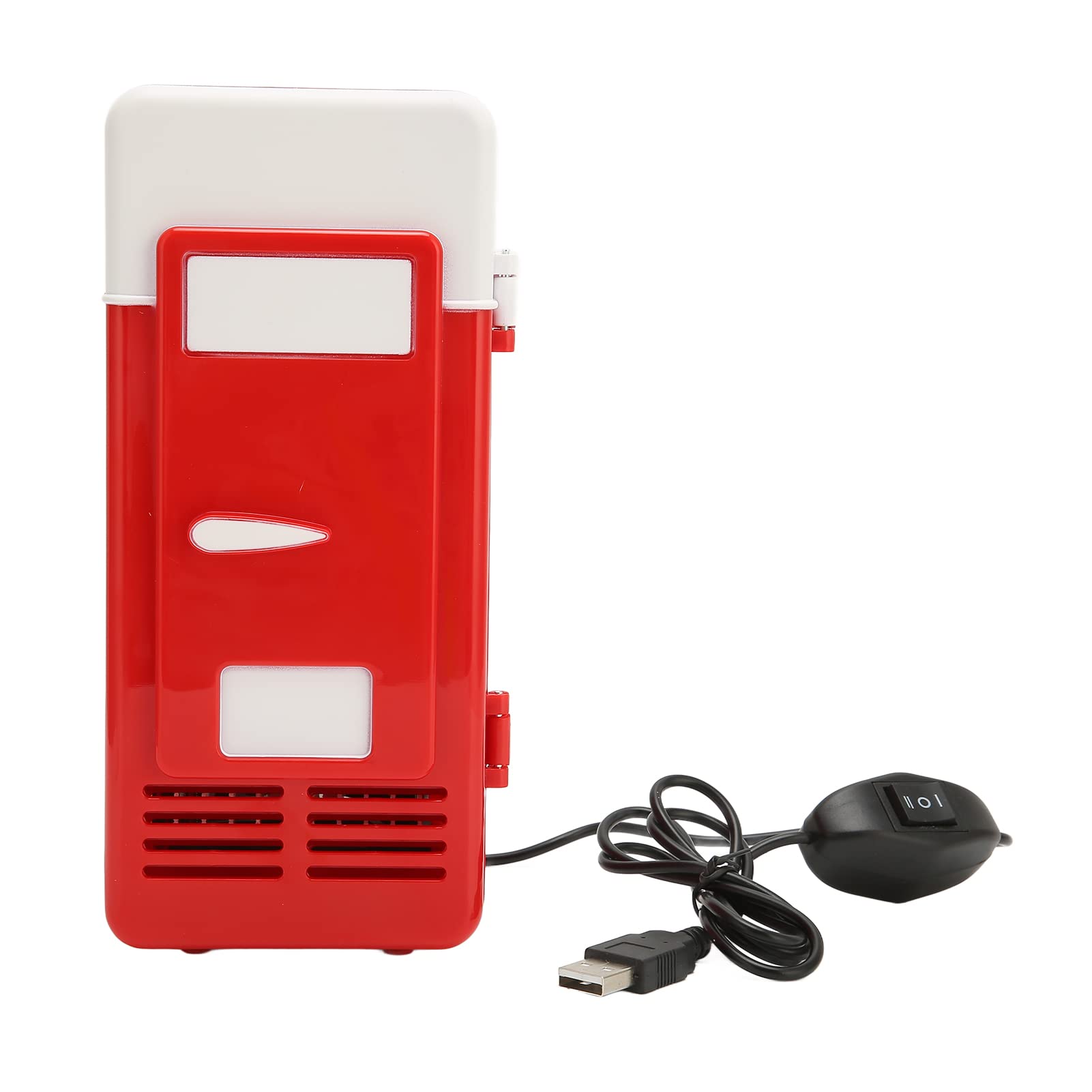 Mini Fridge, USB Fridge Insulated Cooling Small Portable Low Decibel Energy Saving Semiconductor Refrigeratior for Bedroom, Car, Office Desk & Dorm Room (Red)