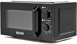 Haden 17L Black Microwave Oven 700W 5 Power Levels Defrost Manual controls view 2