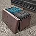 Sorbus Storage Bench Chest – Collapsible/Folding Bench Ottoman with Cover – Perfect Hope Chest, Pouffe Ottoman, Coffee Table, Seat, Foot Rest, and More – Contemporary Faux Leather (Chocolate)