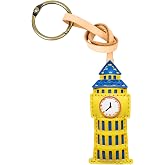 Travel Icon Leather Bag Charm - Unique Keychain Purse Charm For Handbags | Hand-sewn, Light-weight Vegan Leather Purse Charms. Unique Keychain. Birthday Gift, Purse Accessories Charms, Car Keychain.