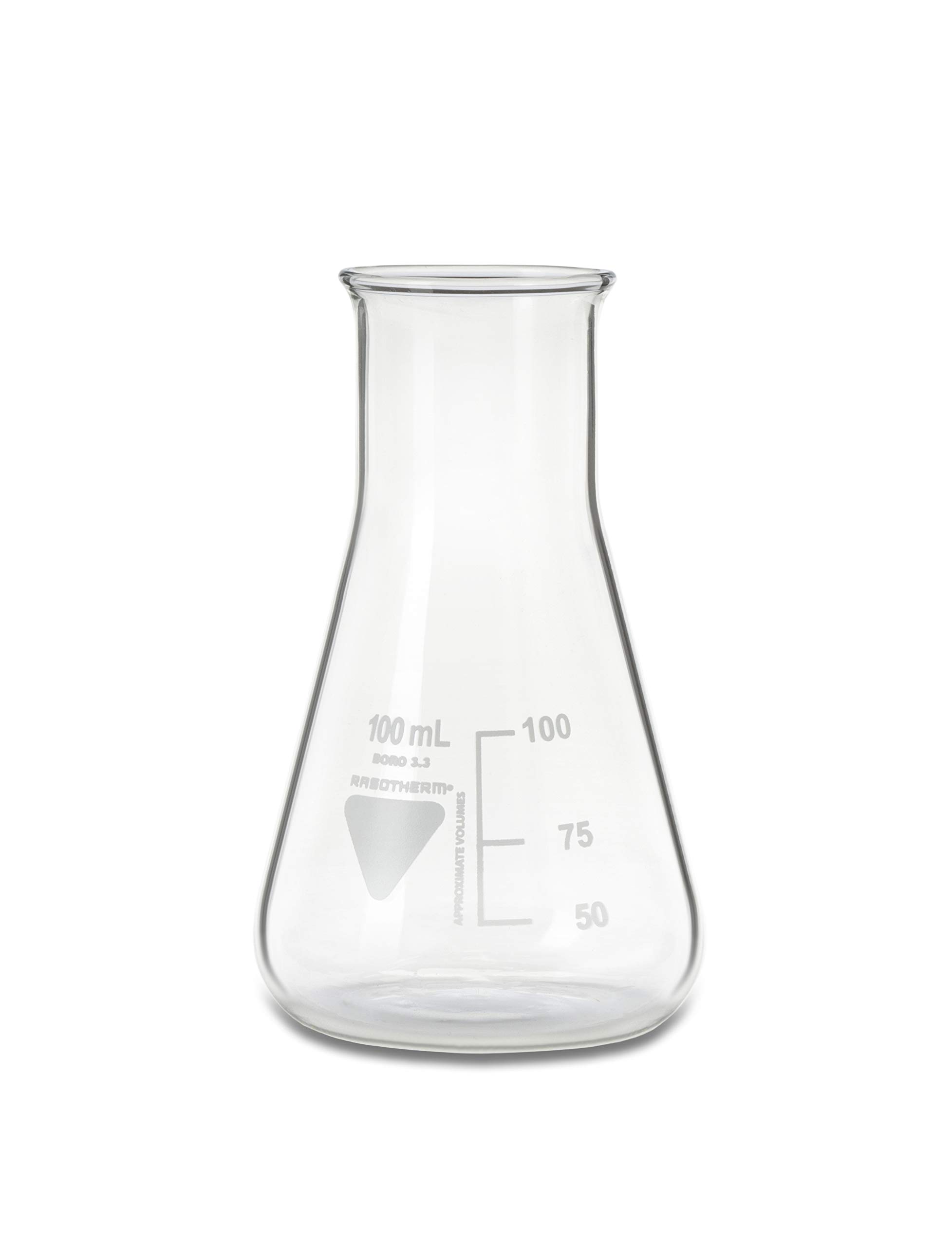 Rasotherm Erlenmeyer flask, wide neck, Boro 3.3, 100 ml