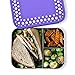 LunchBots Bento Trio Large Stainless Steel Food Container - Three Section Design Holds Sandwich and Two Sides - Bento Lunch Box for Kids or Adults - Dishwasher Safe and BPA-Free – Purple Dots
