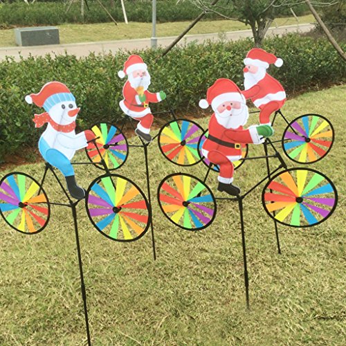 Lvyuanda Christmas Colorful Wheel Wind Spinner Windmill - Outdoor Lawn Garden Decor - Decor Your Yard Garden, Random Delivery
