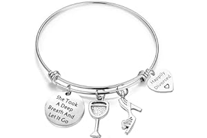 SEIRAA New Beginnings Gift She Took A Deep Breath and Let It Go Bracelet Divorce Gift Encouraging Gift for Her