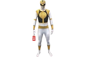 Morphsuits White Power Ranger Costume Adult Men, Power Ranger Costume Adult, Funny Costumes for Adults