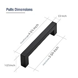 JOY DECOR 40 Pack Cabinet Handles, Black Cabinet