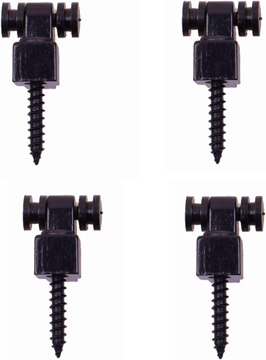 Roller String Tree Guides Retainer (4 pcs) - for Fender Strat Stratocaster Tele Telecaster Electric Guitar(Black)