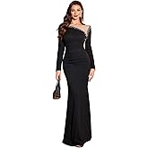 GZXHXLIFU Women's Sexy Sparkly Sequin Bodycon Dress Slit Ball Gown Elegant Formal Party Evening Dress