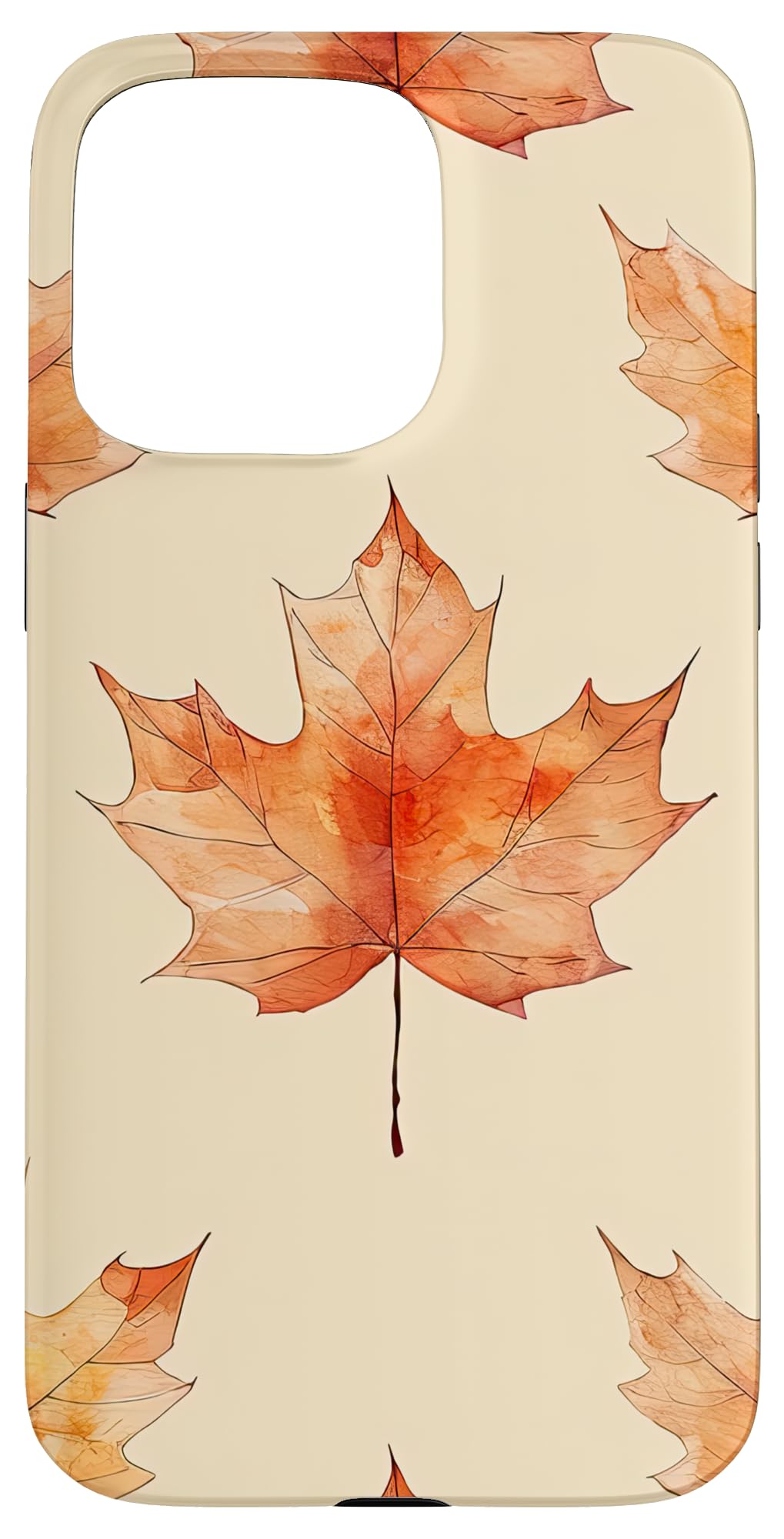 Autumn Maple Leaves Pattern Fall Thanksgiving Aesthetic Case for iPhone 15 Pro Max