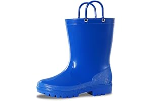 WILLPORT Toddler Rain Boots,Waterproof Kids Rain Boots with Easy-on Handles for Boys and Girls