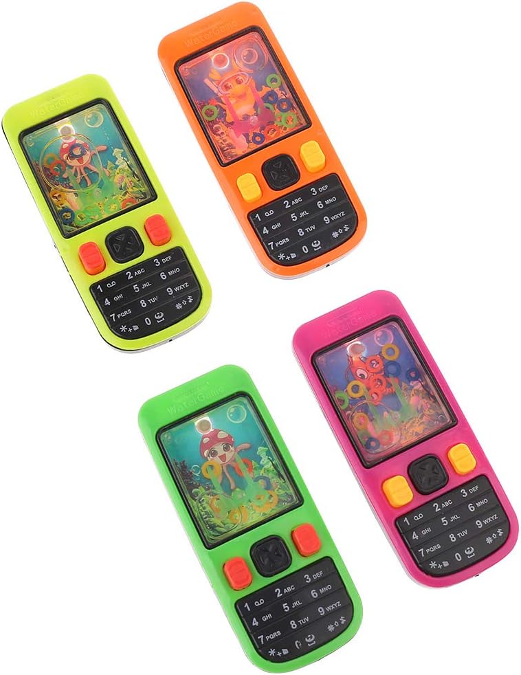 FangWWW 1PC Mobile Phone Shape Water Ferrule Game Kids Children Intellectual Toys Funny Water Lasso Ring Game Toy