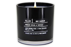 Lulu Candles | Tobacco, Spice & Vanilla | Luxury Scented Soy Jar Candle | Hand Poured in The USA | Highly Scented & Long Lasting (9 Oz.)