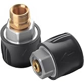M22-14mm Quick Connect Pressure Washer Hose Adapter, Heavy-Duty Brass Coupler Compatible with Karcher K Series (K2-K7) &ndash; Secure Leak-Proof Hose-to-Hose Connector