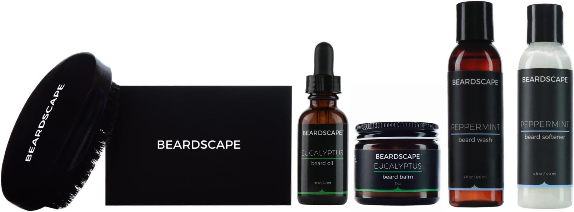 Beardscape Executive Beard Brush Kit (Eucalyptus)
