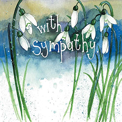 Alex Clark Snowdrop Sympathy Card - Blank Inside - Designed and Printed in UK