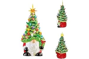 MOYIC Lighted Gnome Christmas Tree, 7.87 Inch Lighted Christmas Gnomes Decor, Faceless Old Man Christmas Tree with Multicolor