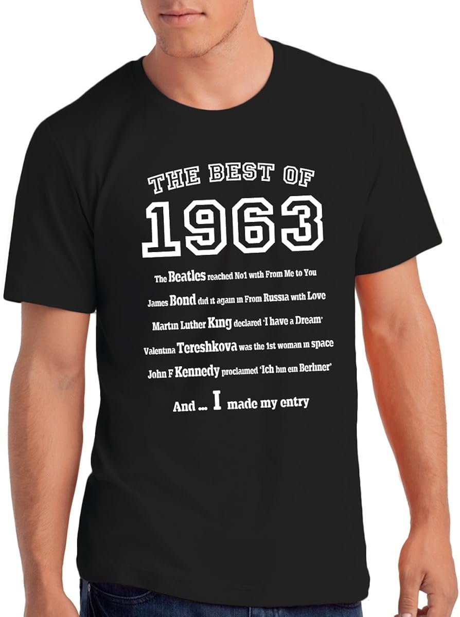 Da Londra Men's Birthday T Shirt The Best of 196358th Birthday