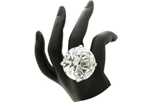 Fashion 21 Women's Extra Big Crystal Colorful Stone Stretch Ring