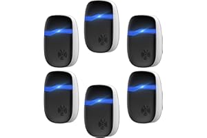 BUGBEAT 2025 Upgraded Ultrasonic Repeller Control 6 Packs, Indoor Ultrasonic Repellent for Roach, Rodent, Mouse, Bugs, Ant, Mosquito, Mice, Spider, Electronic Plug in Pest Control-Black