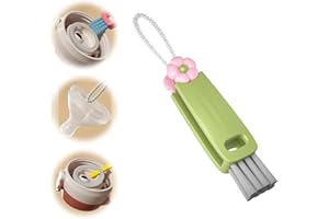 FUIYUQA 3 in 1 Cup Lid Gap Cleaning Brush, Multifunctional Bottle Brush, Cup Lid Gap Cleaner, Home Kitchen Crevice Cleaning Brush Tools (Green)
