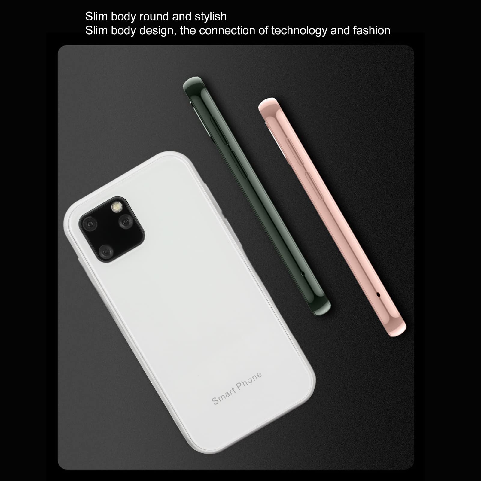 XS11 Mini Smartphone for Android 6 2.5 Inch HD Screen 3G Unlocked Cell Phone, Dual SIM, 1GB/8GB, Dual Camera Business Backup Phone, Lightweight and Easy to Carry, 1580mAh Battery (Pearl White)