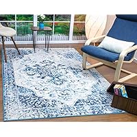 Antep Rugs Elite Collection Bohemian Distressed (DSG44) Indoor Area Rug (Blue, 5