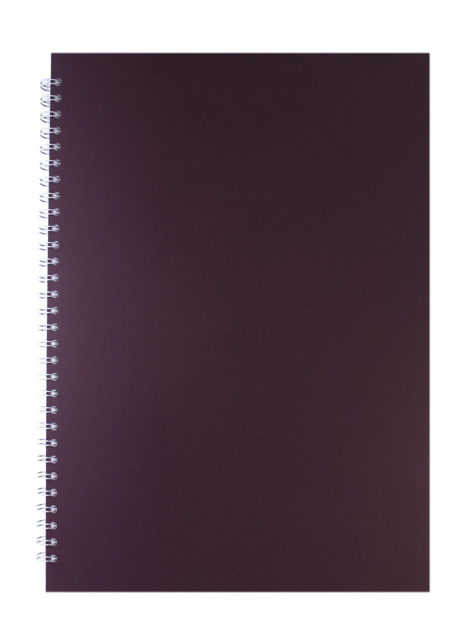 Pink Pig A3 Portrait Sketchbook | White Cartridge, 35 Leaves | Economy Aubergine