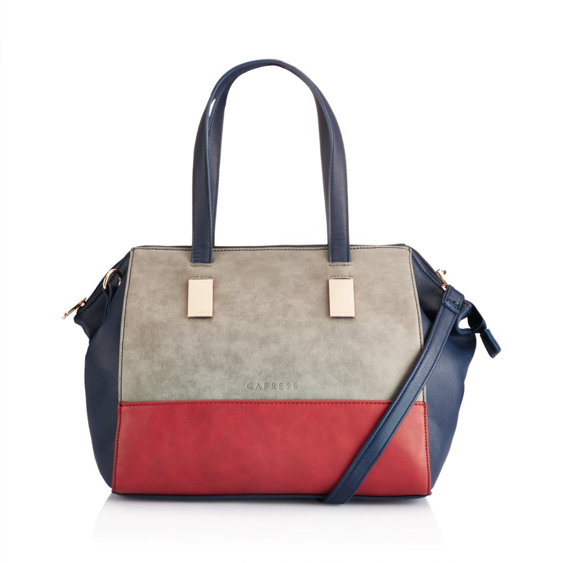 caprese shirine women's satchel (navy, grey and red) ()