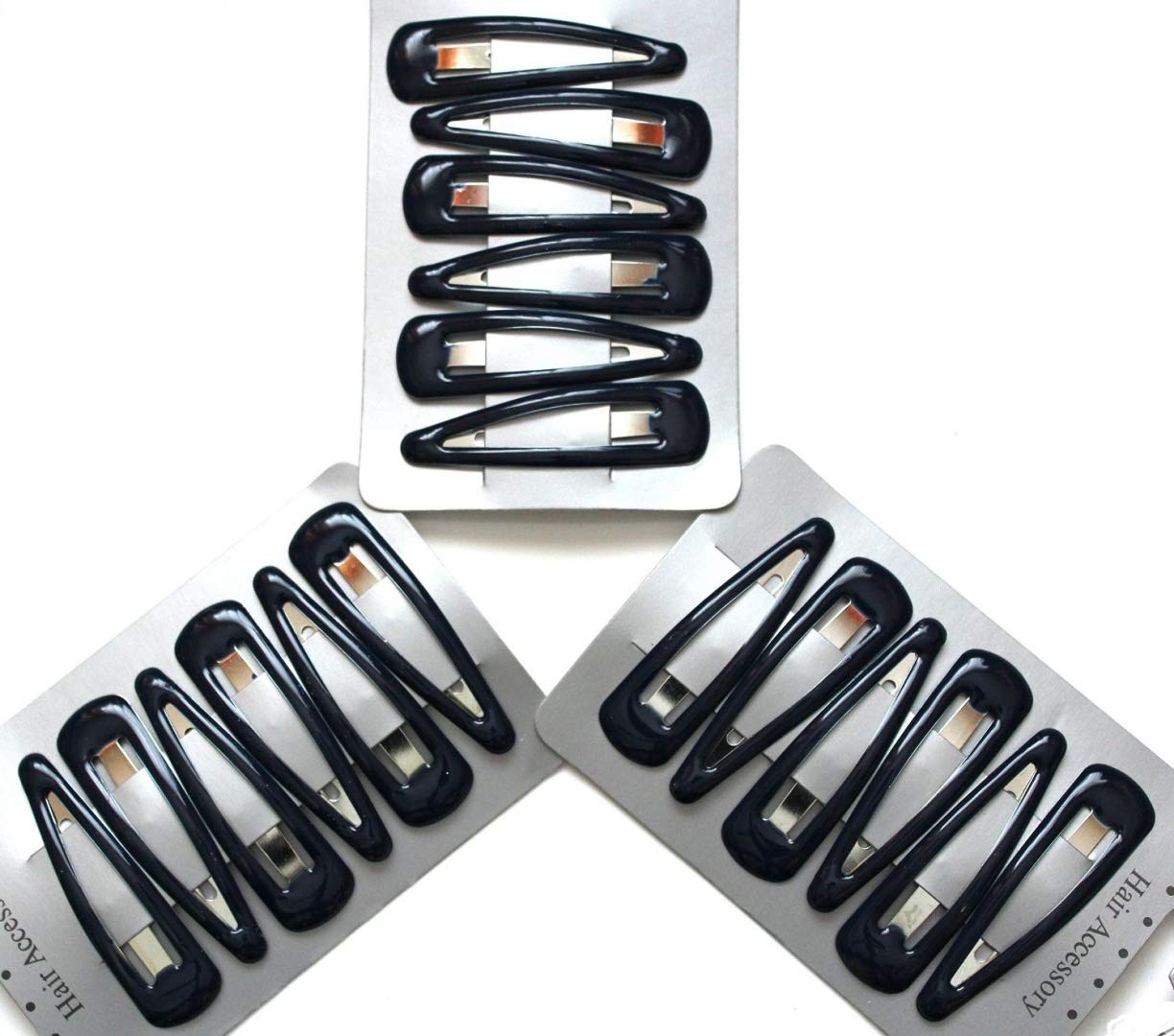 18 x Navy Blue Sleepy Clips/ Snap Clips/ Hair Clips - School Colours