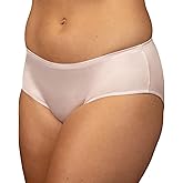 Shadowline Plus Size Women's Nylon Hidden Elastic Hipster Panty 3-Pack