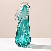 Scizorito Queen Crystal Vase, Light Luxury Style for Home Decor, Centerpiece, Office, Pampas Grass, Dried Flowers, Flowers and Buds (Normal Vase)