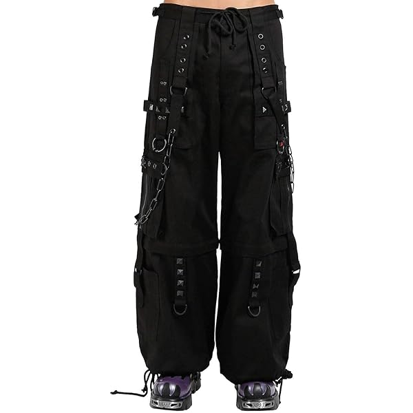Amazon.com: Tripp NYC Metallic Biotech Pants [Black/Silver] Baggy