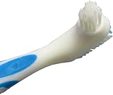 Dental Aesthetics Denture Brush with Rubber Grips Double Nylons Blue view 4
