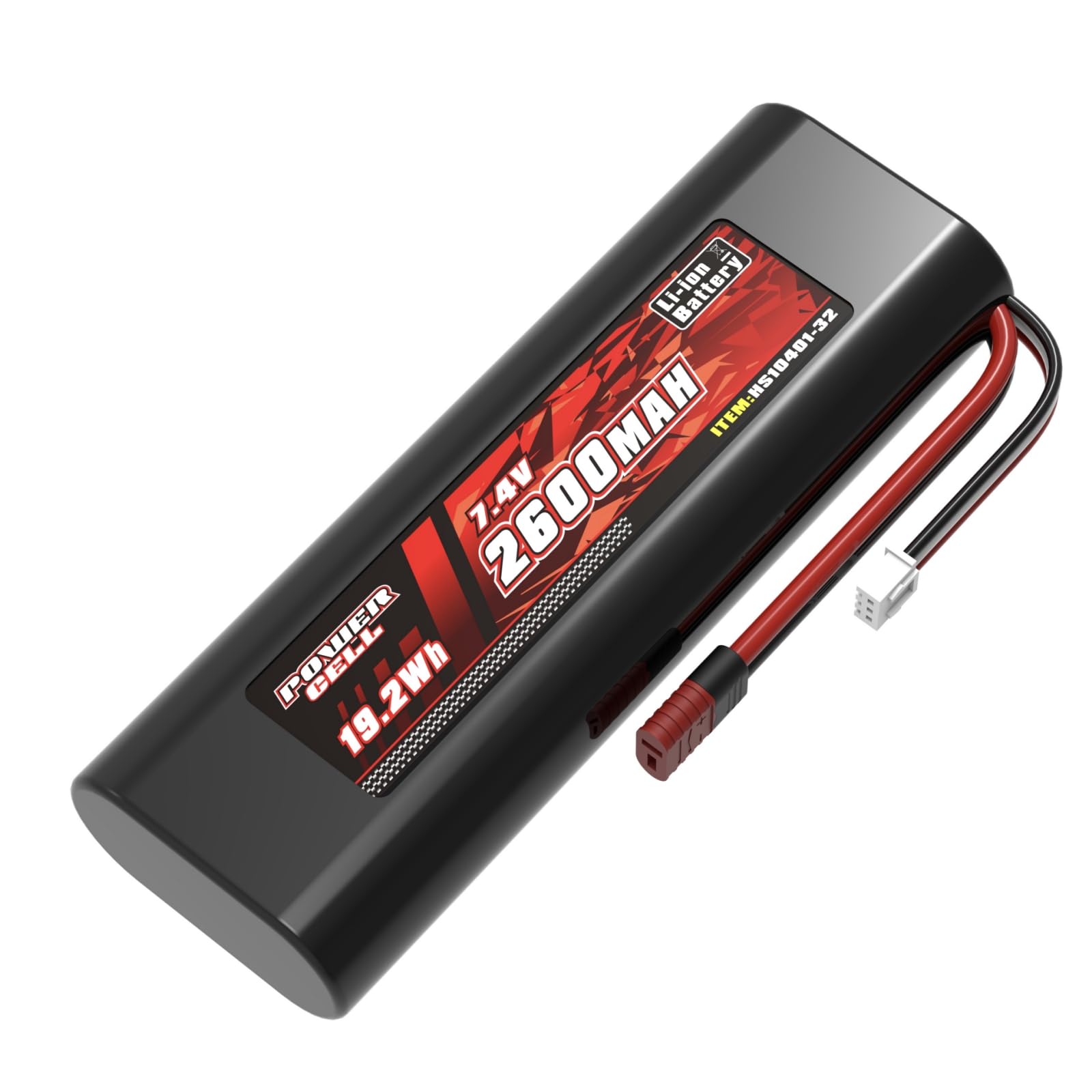 RC Car Upgrade Accessories, 2S 7.4V 2600mAh Lithium-ion Battery, Spare Parts RC Battery for 1/10 HS10422