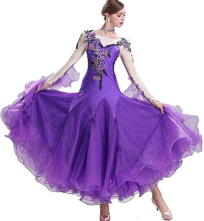 Prom Ballroom Dance Dress Dancing Modern Smooth Waltz Tango Party Swing Competition Dancewear