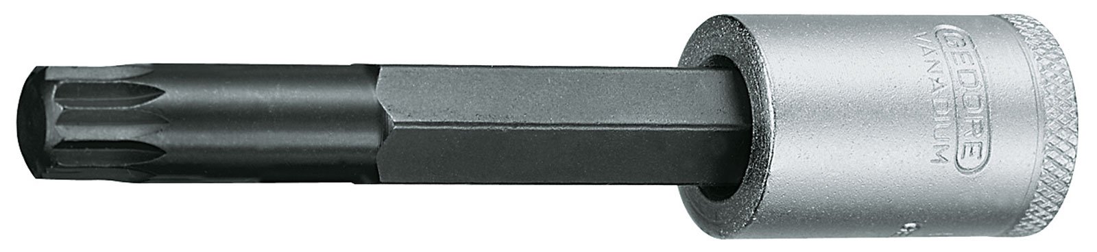 GEDORE Screwdriver Bit 3/8 Inch Long, XZN Multi-Tooth M10, 1 Piece, INX 30 L 10