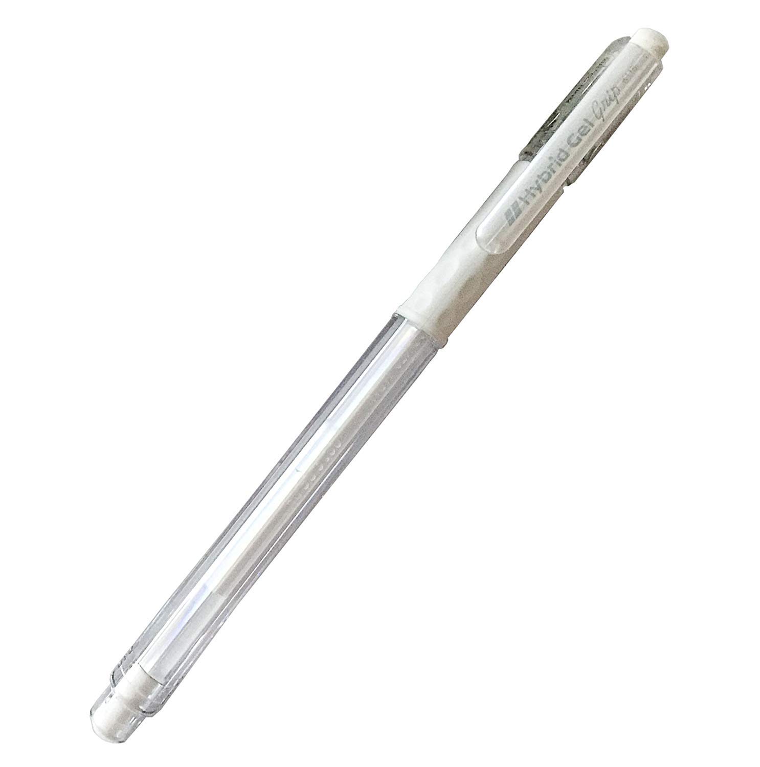 Pentel K118 Hybrid Gel Metallic Ink Pen - 0.8mm Tip Nib - With Rubber Finger Grip - White Ink (3)