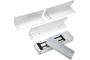 HONGJIN Outdoor Indoor Waterproof Electric Magnetic Lock with Z and L Bracket 500KG/1200LBS Holding Force Electromagnet Lock 12V Fail Safe Single Door for Access Control System