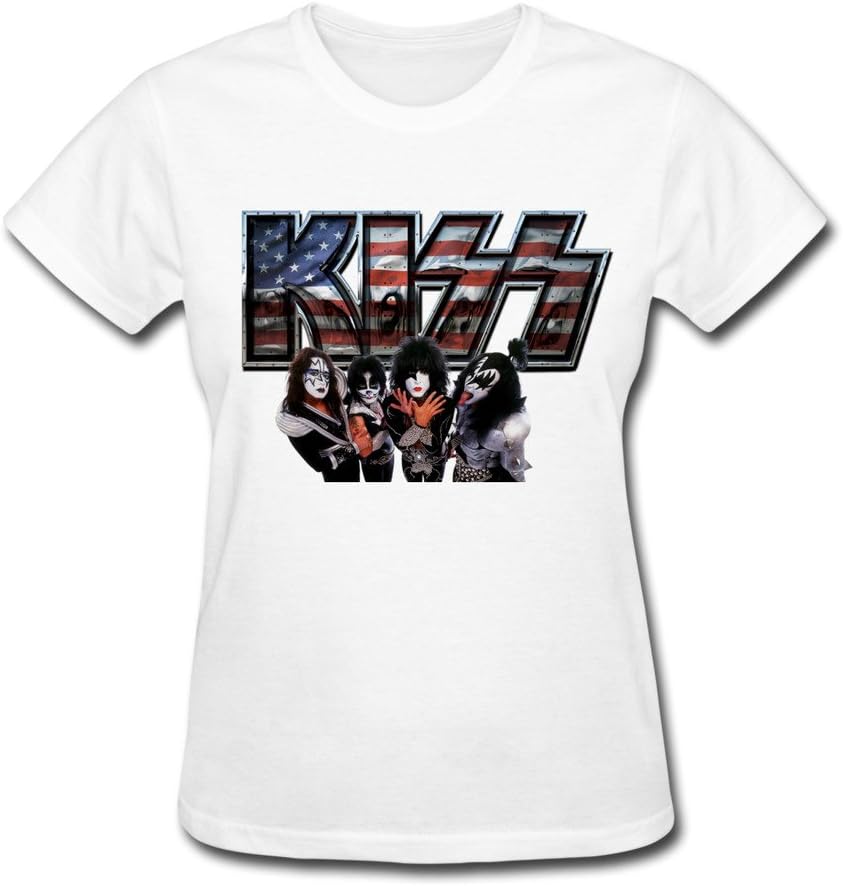 Kiss Tour 2016 Concert T Shirt For Women White