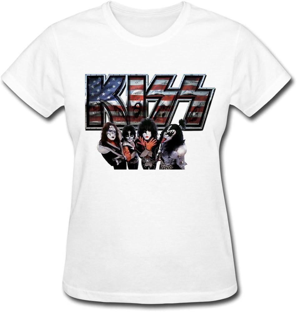 Kiss Tour 2016 Concert T Shirt for Women White Clothing