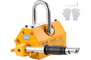 VEVOR Permanent Magnetic Lifter, 880 lbs Pulling Capacity, Heavy Duty N42 Neodymium Lifting Magnet with Release Handle and St