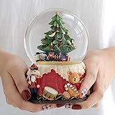LOVE FOR YOU Gift Wrapped Nutcracker Christmas Tree Music Box Color Light Xmas Train Musical Snow Globe for Girls and Kids Daughter Mom Granddaughter Grandma Sisters Women Presents Gifts