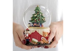 LOVE FOR YOU Gift Wrapped Nutcracker Christmas Tree Music Box Color Light Xmas Train Musical Snow Globe for Girls and Kids Daughter Mom Granddaughter Grandma Sisters Women Presents Gifts