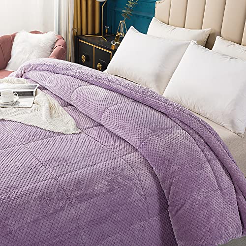KASENTEX Luxury Plush Sherpa Comforter, Ultra Soft Cozy Reversible Faux